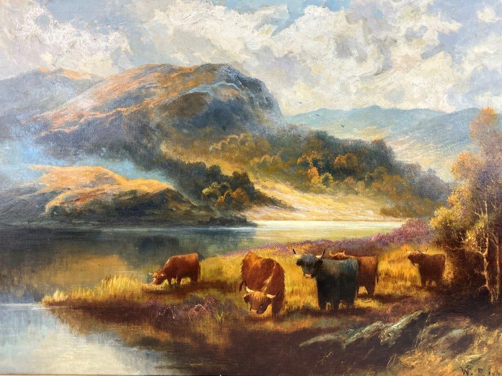 Francis E. Jamieson (W. Richards) Scottish Highland Landscape Oil Painting - 2