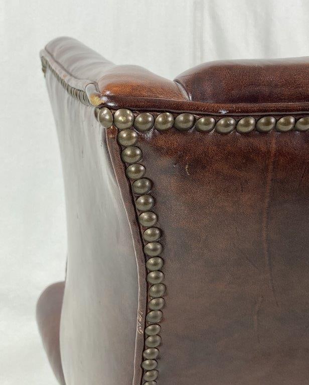 Leather Wingback Chair - 11