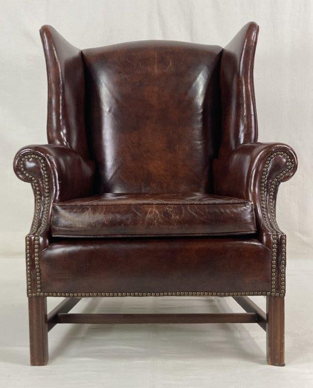 Leather Wingback Chair - 6