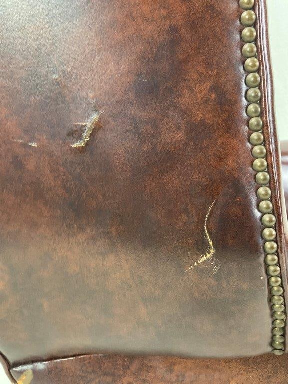 Leather Wingback Chair - 8