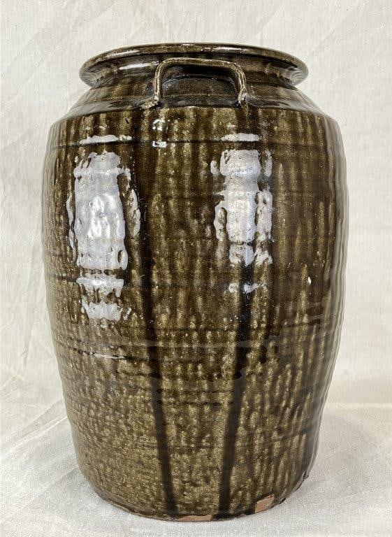 North Carolina Alkaline Glaze Stoneware Storage Jar - 10