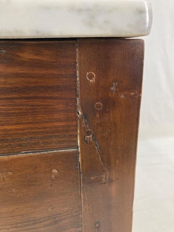 Country One-Drawer Stand with Marble Top - 7