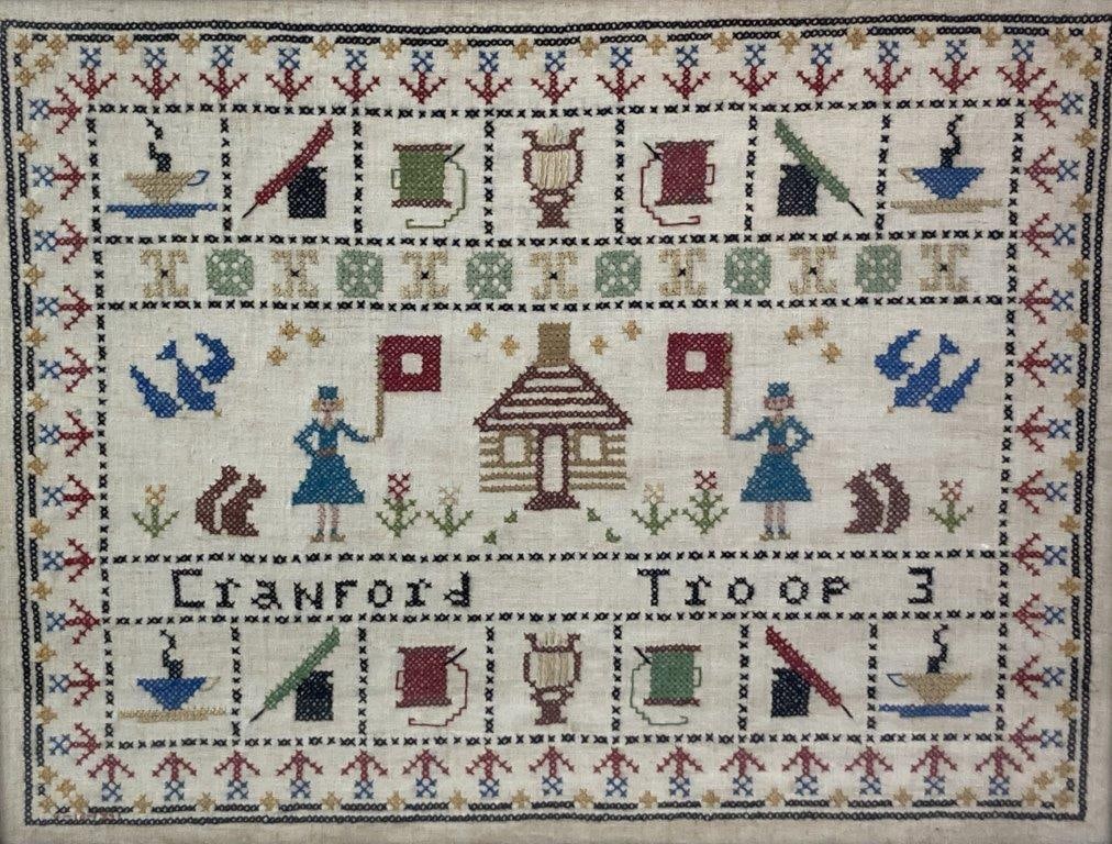 Girl Scout Troop Needlepoint Sampler - 2