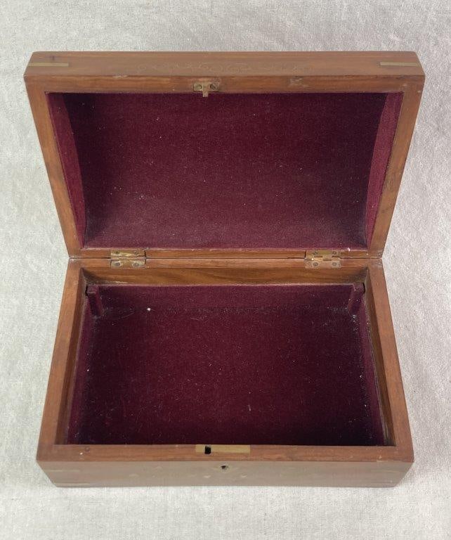 Exquisite Brass Inlaid Jewelry Box - 5