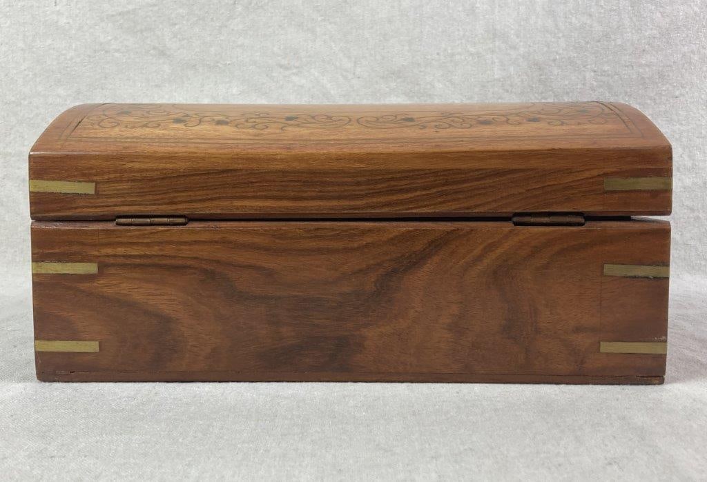 Exquisite Brass Inlaid Jewelry Box - 7