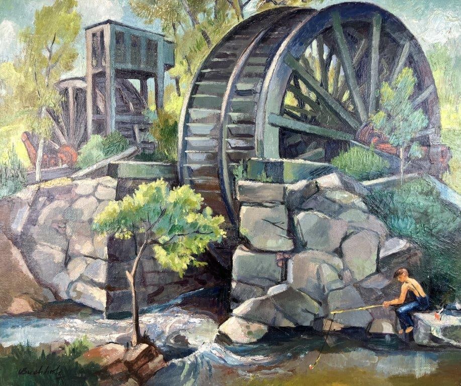 Frederick Buchholz, Mill Landscape, Oil Painting - 2