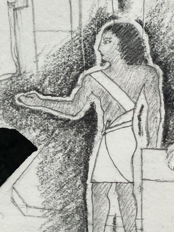 Egyptian Serigraph Print with Graphite Drawing, 1979 - 6
