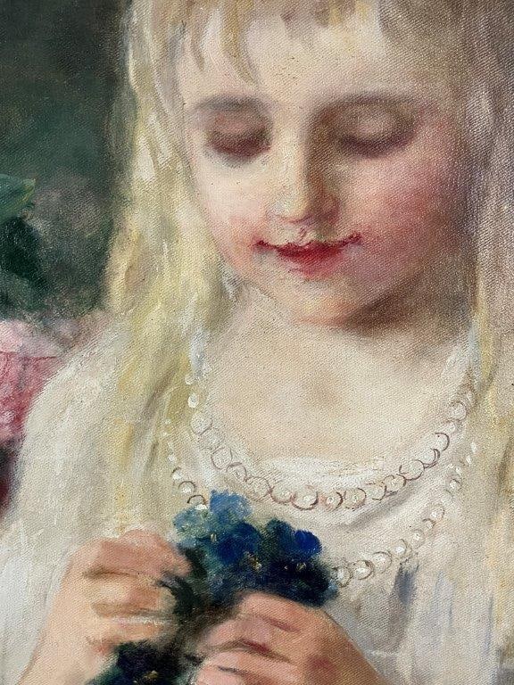 Early 20th Century, Oil Painting, Boy and Girl - 3