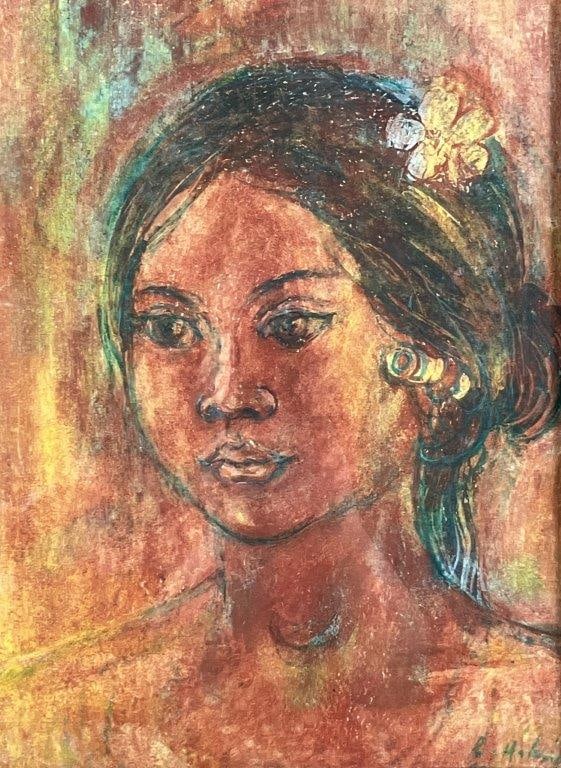 Polynesian Girl, Pastel Portrait - 2