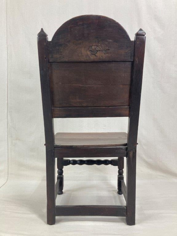 William and Mary Period Carved Oak Chair, Circa 1680-1690 - 9
