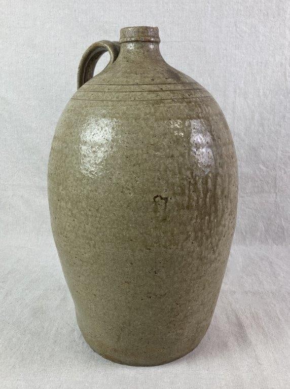 White County Georgia Alkaline-Glazed Two Gallon Jug, Attributed to Isaac Craven (1 of 8)