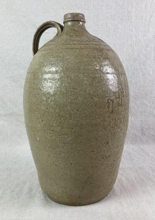 White County Georgia Alkaline-Glazed Two Gallon Jug, Attributed to Isaac Craven - 4