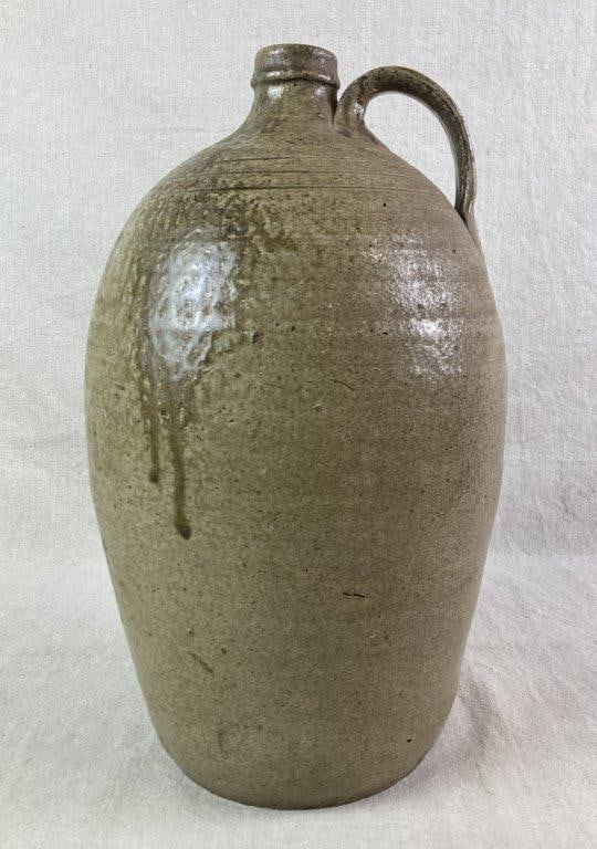 White County Georgia Alkaline-Glazed Two Gallon Jug, Attributed to Isaac Craven - 7