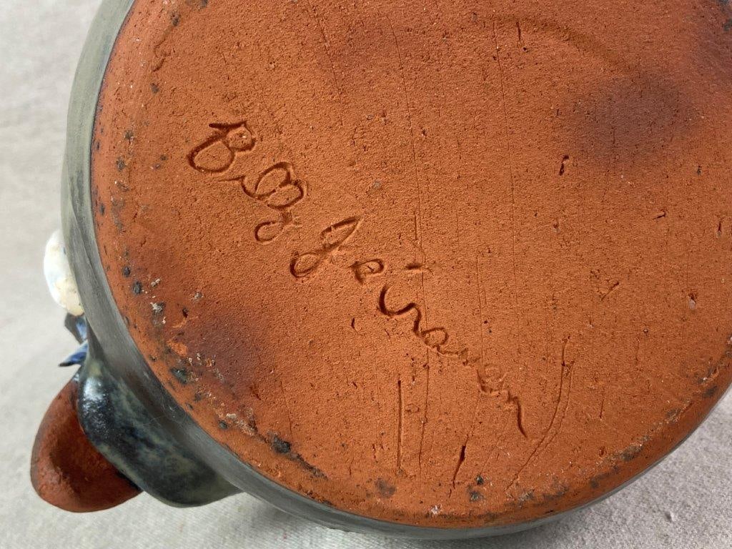 Signed Billy Joe Craven Pig Face Jug - 10