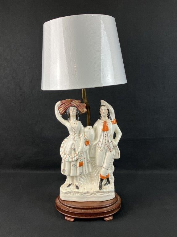 Staffordshire Figural Lamp (1 of 9)