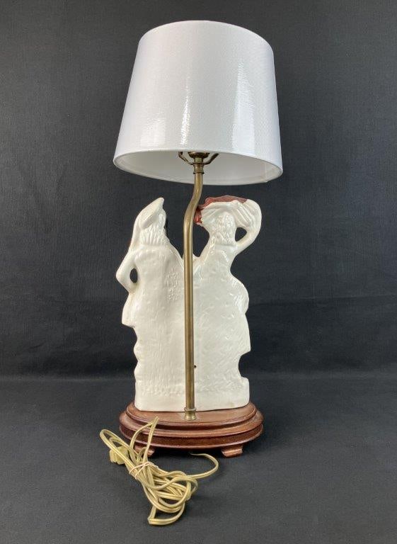 Staffordshire Figural Lamp - 6