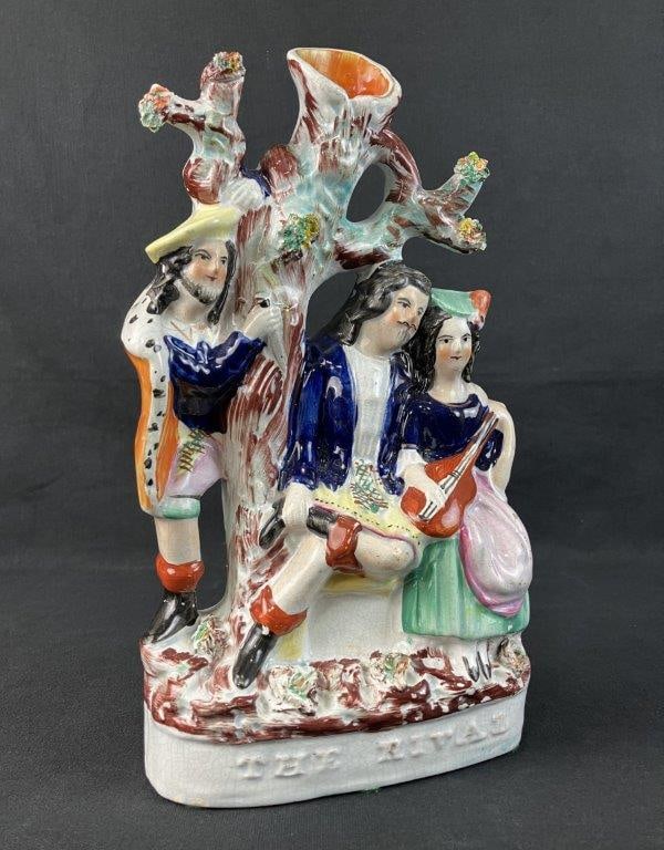 Staffordshire The Lover's Rival Spill Vase - 2