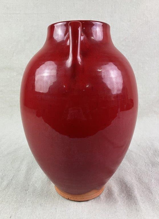 Ben Owen III Red Glazed Tall Tang Vase - 6