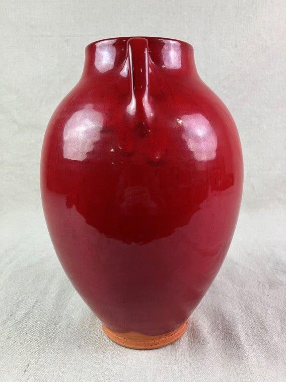 Ben Owen III Red Glazed Tall Tang Vase - 8