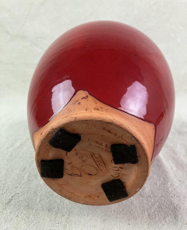 Ben Owen III Red Glazed Tall Tang Vase - 9