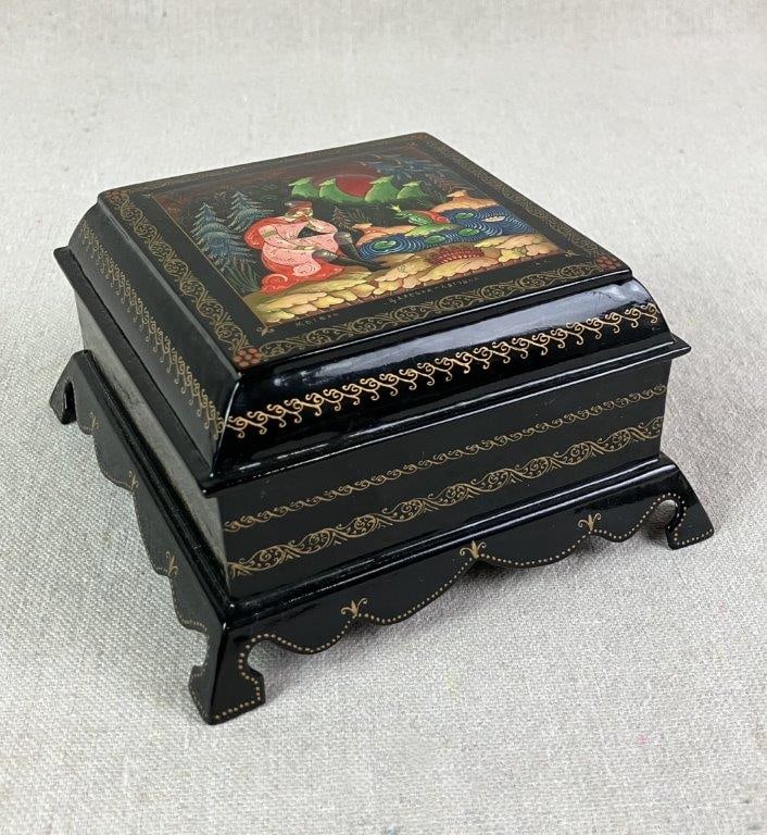 Hand Painted Russian Lacquer Box - 2