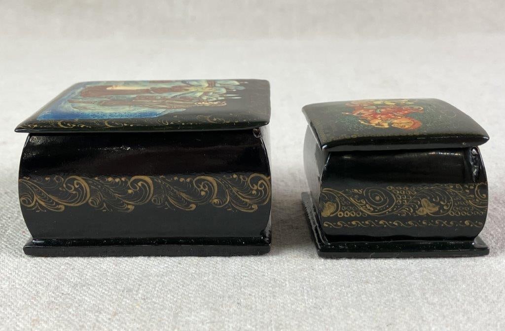 Two Hand Painted Russian Lacquer Box - 10