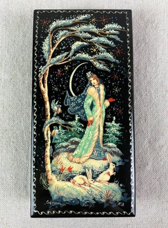 Hand Painted Russian Lacquer Box - 4