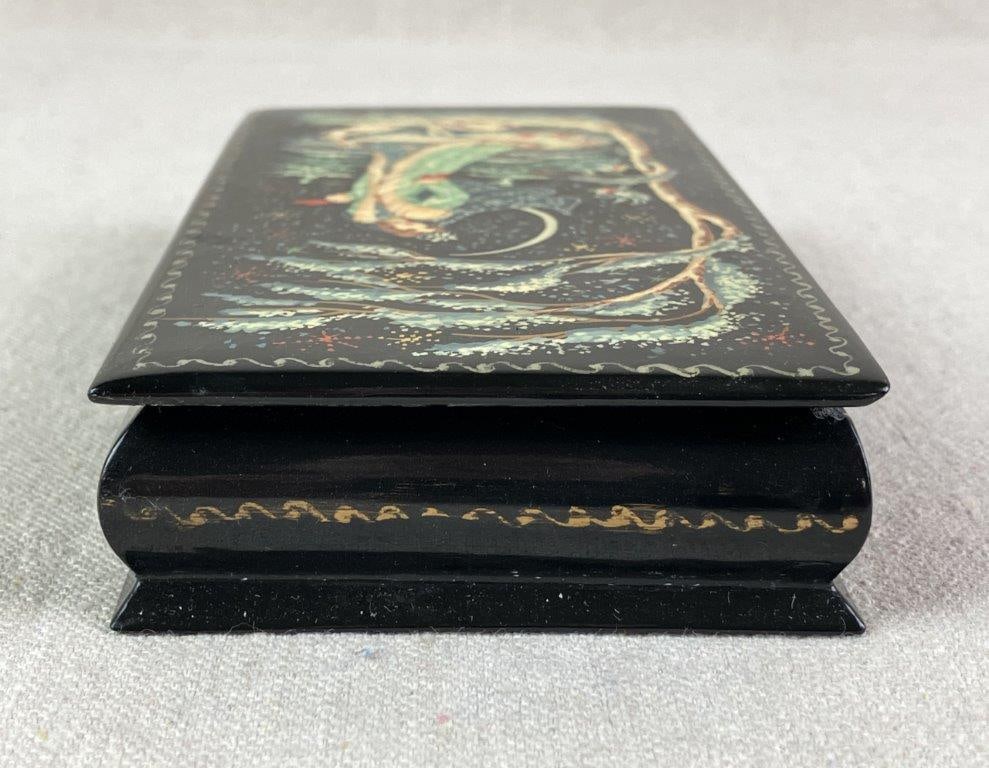 Hand Painted Russian Lacquer Box - 8