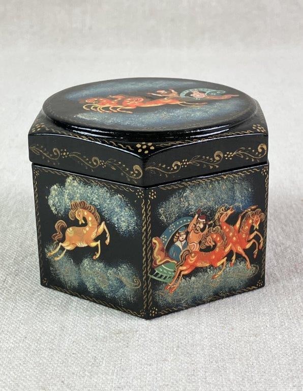 Hand Painted Russian Lacquer Box - 2