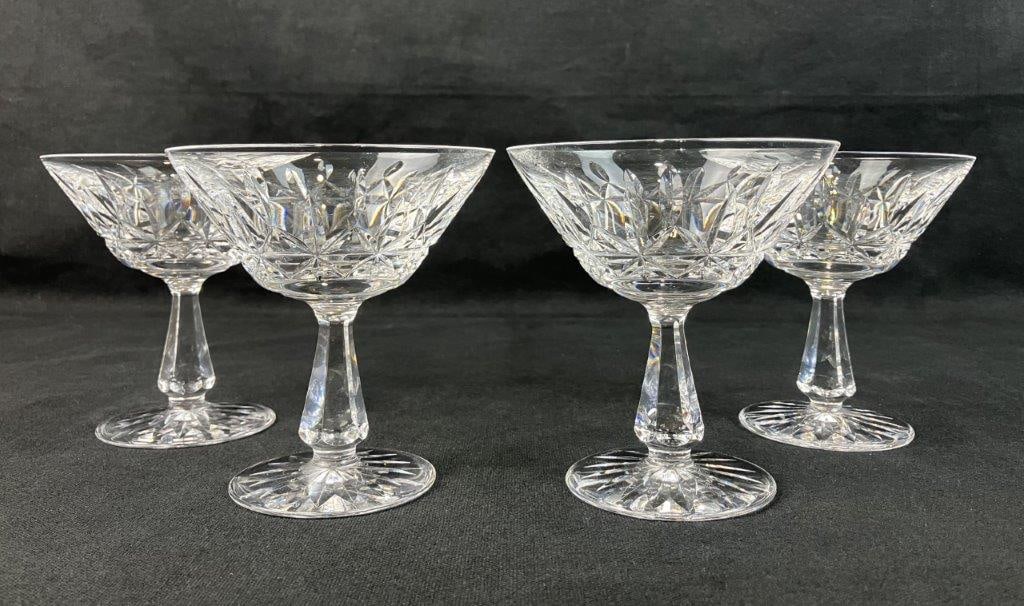 Four Waterford Crystal Kylemore Champagne Glasses - 2