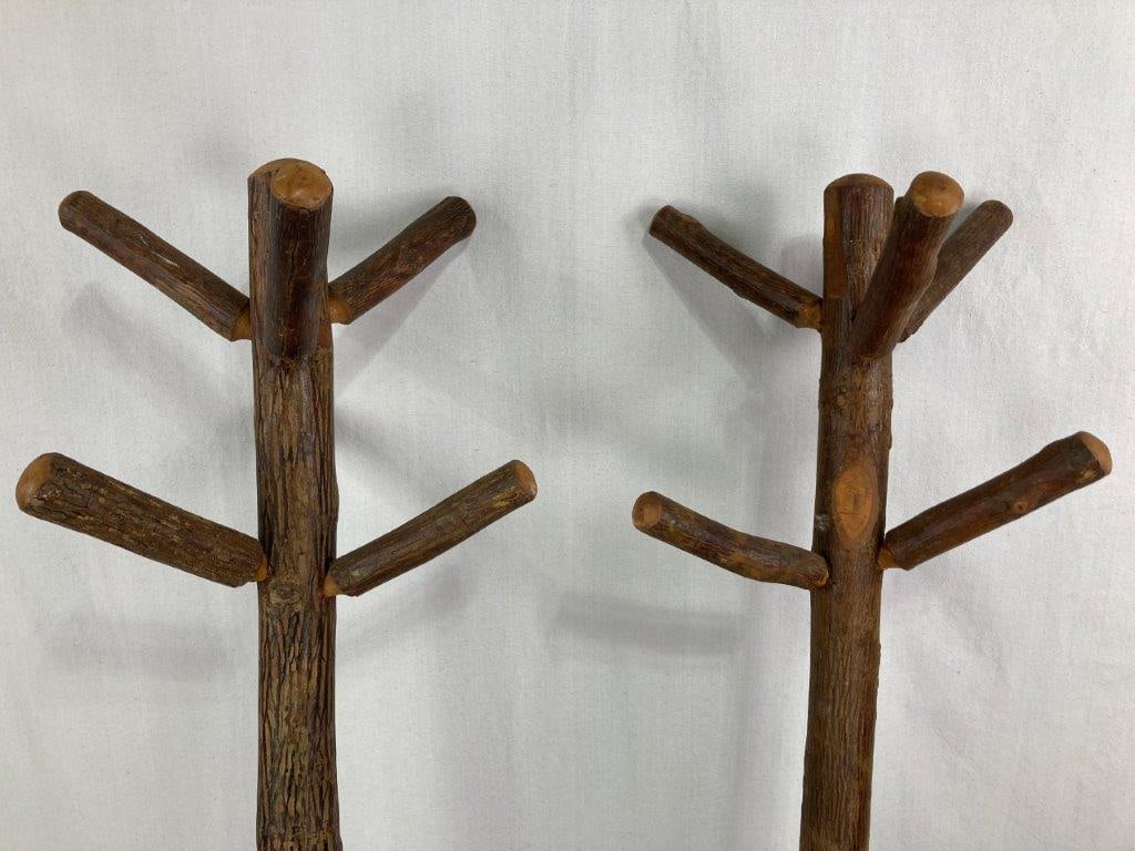 Folk Art Hickory Coat Stands - 2