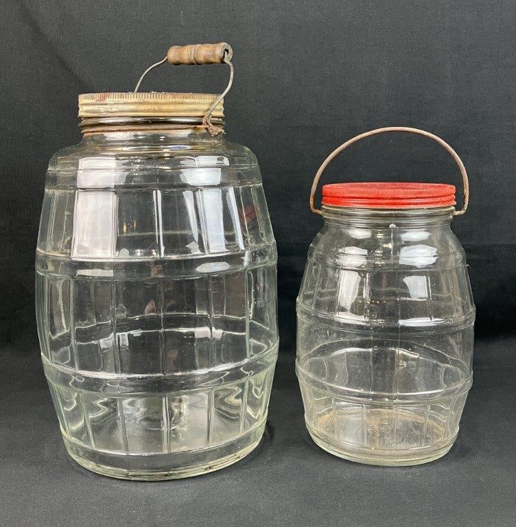 Two Country Store Barrel Jars - 5