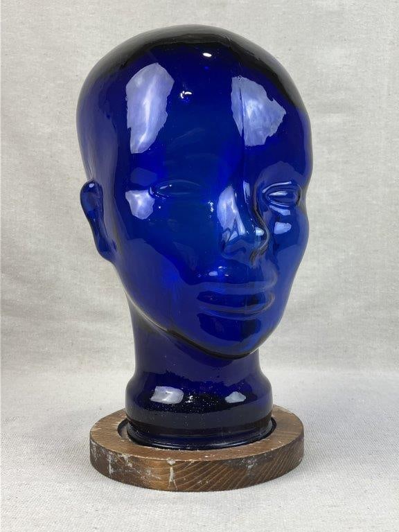 Cobalt Blue Glass Head - 2