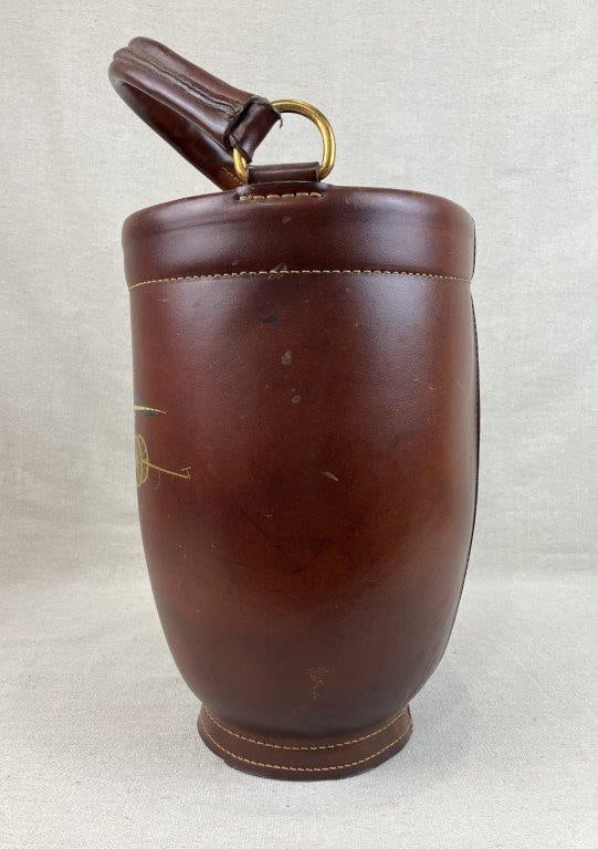 Hand-Painted "Loyal Papeete" Leather Fire Bucket - 8
