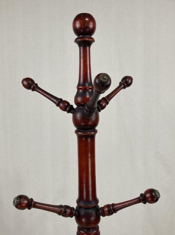 Victorian Turned Wood Coat Rack - 2