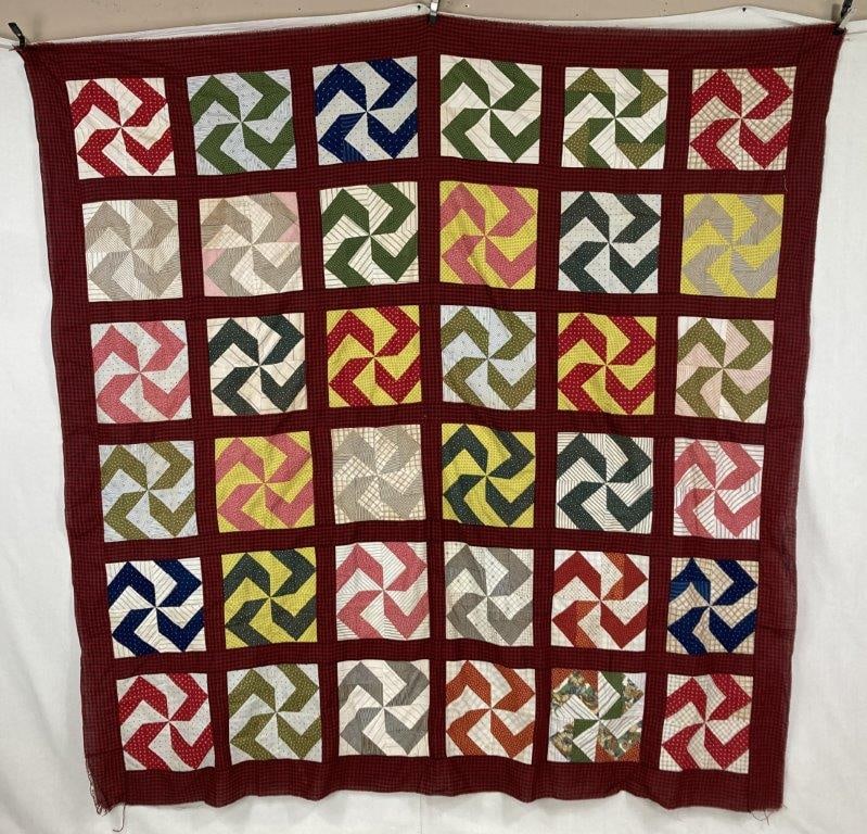 Pinwheel Pattern Quilt Topper (1 of 11)