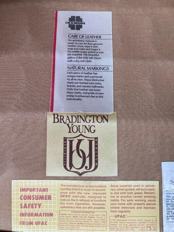 Oxblood Leather Wingback Chair Recliner - 5