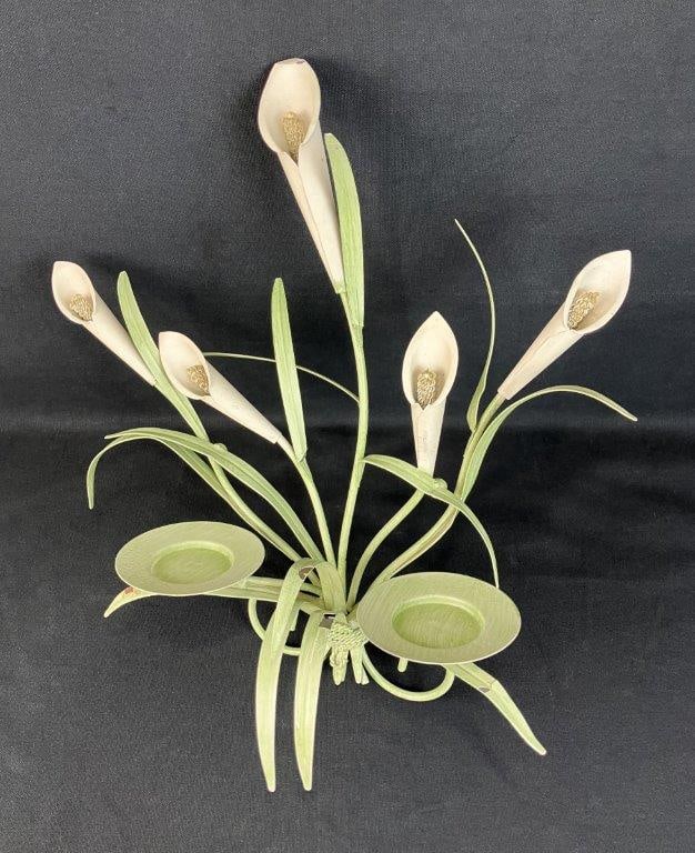 Tole Calla Lily Sconce - 3