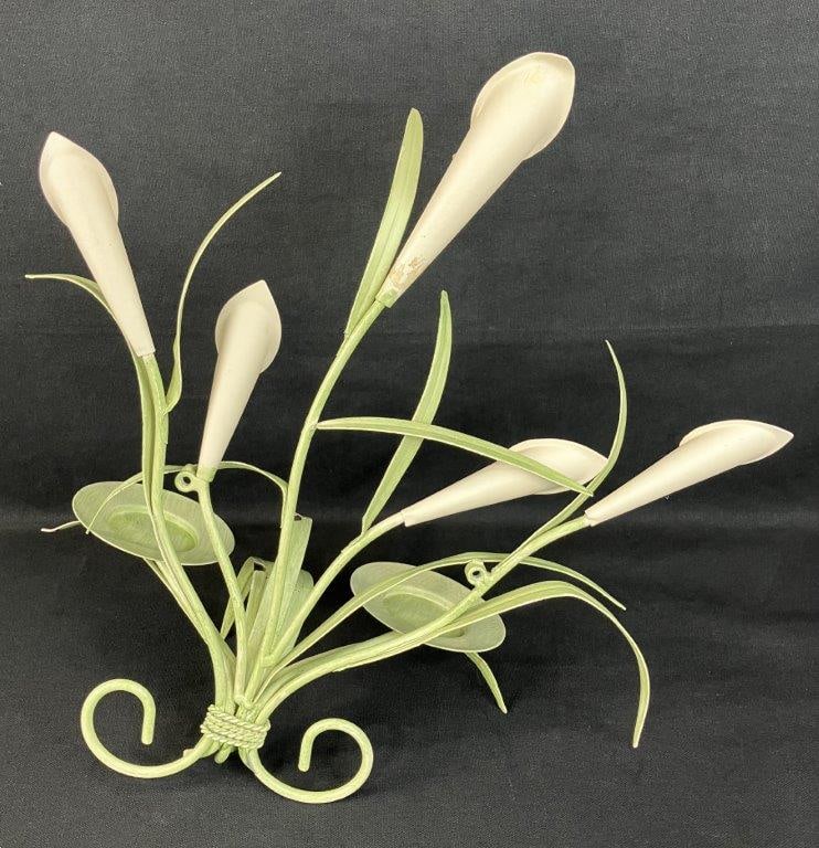Tole Calla Lily Sconce - 6