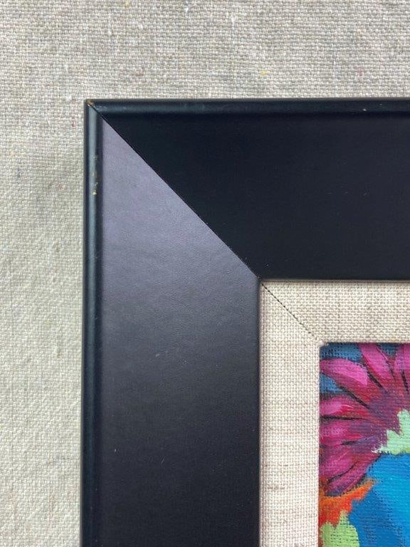 Lesley A. Cottle, Gerber Meets Blue and White, Oil Painting - 5