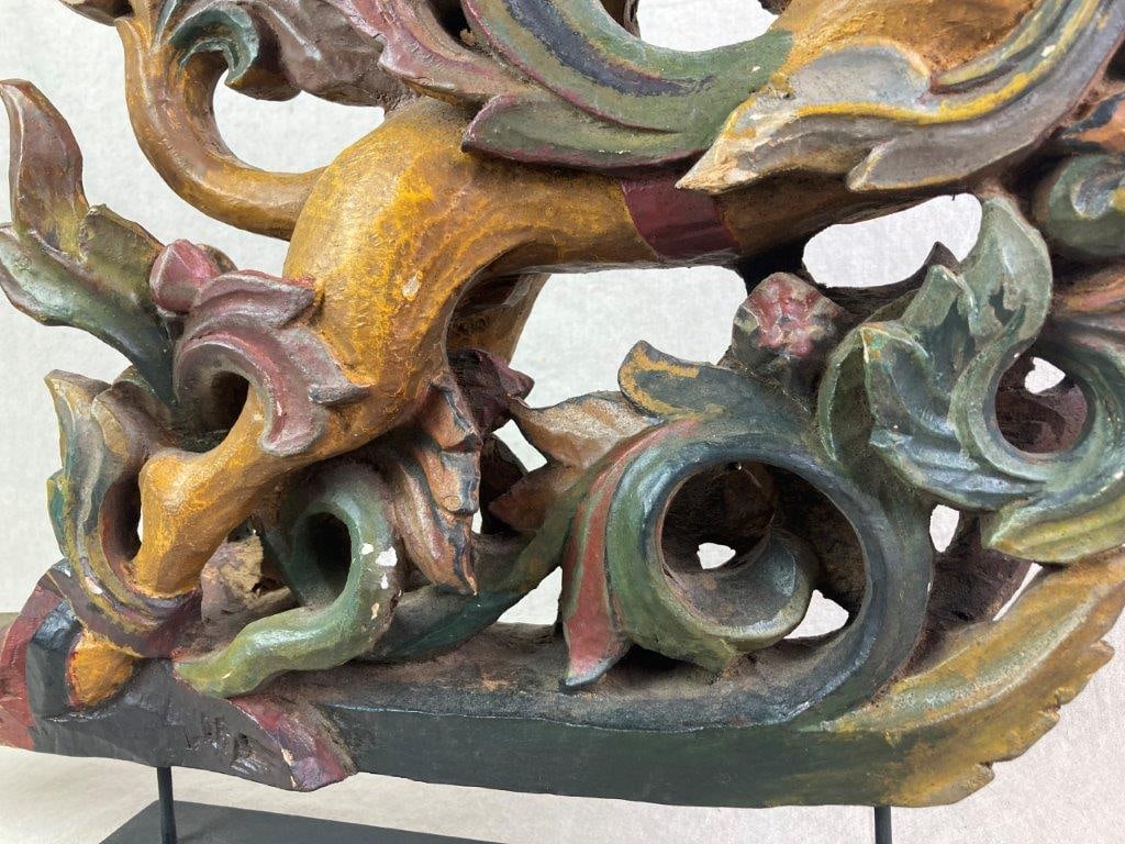 Chinese Wood Qilin Sculpture - 3