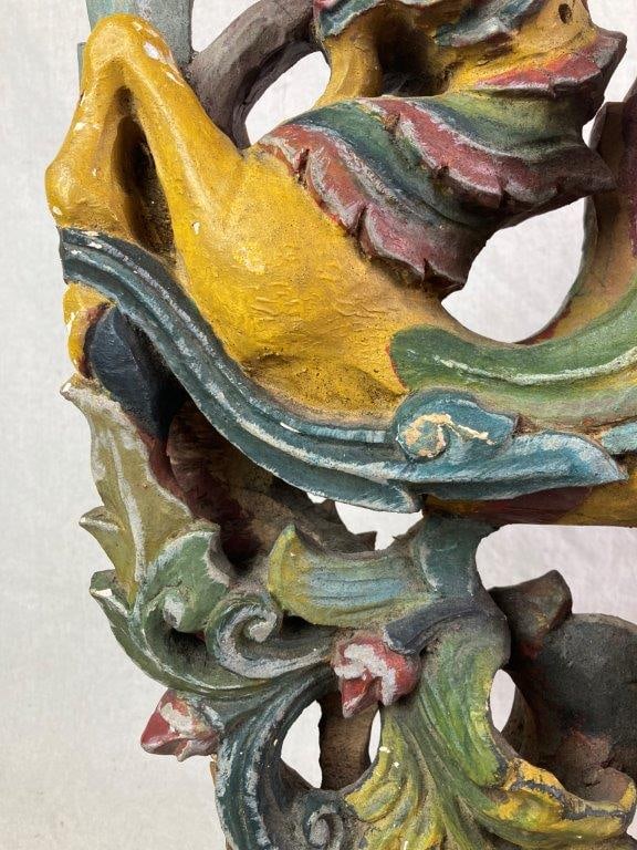 Chinese Wood Qilin Sculpture - 7