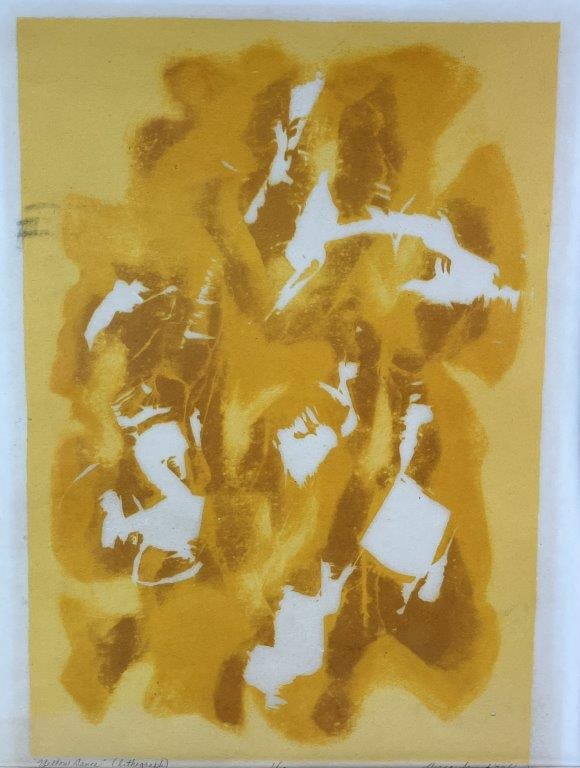 Yellow Dance Lithograph, Diana Samet 1972 - 2
