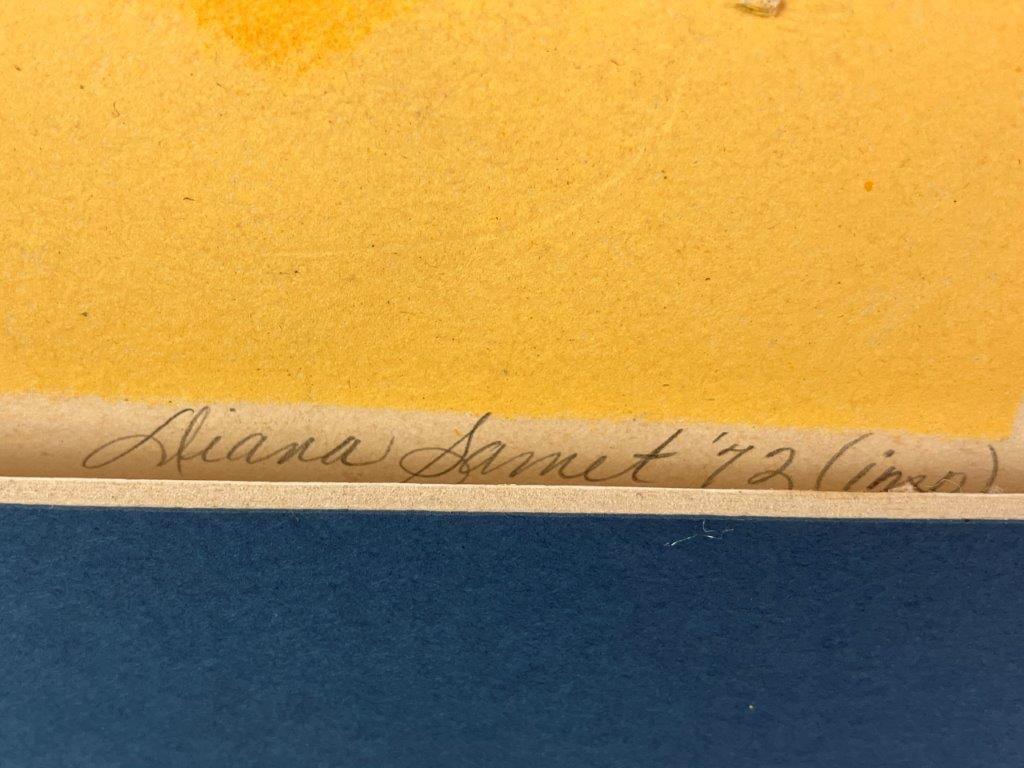 Yellow Dance Lithograph, Diana Samet 1972 - 7