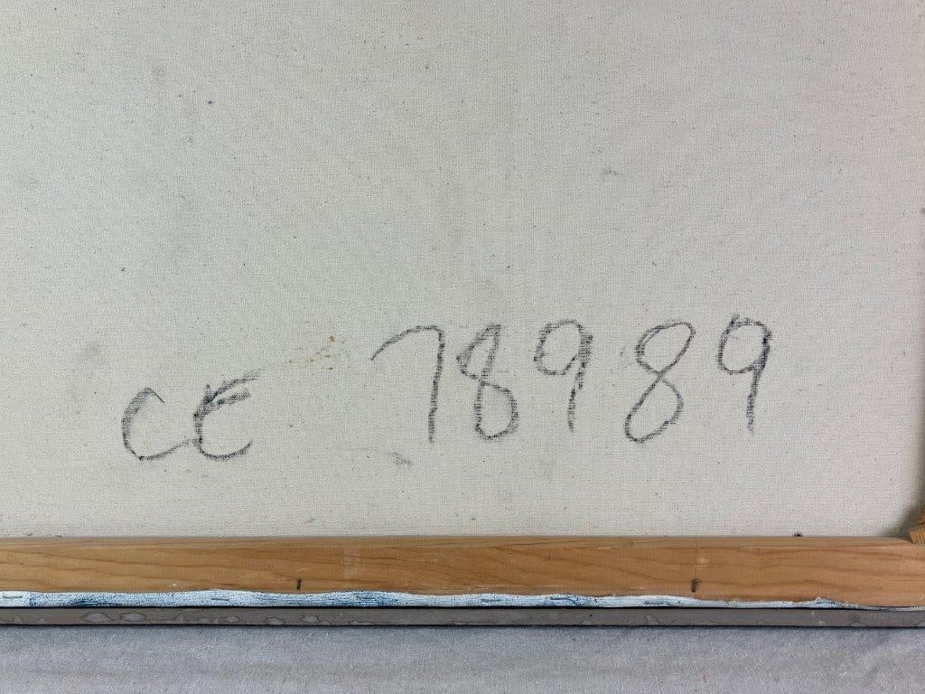 Mid-Century Modern Figure in Blue Abstract Painting - 7