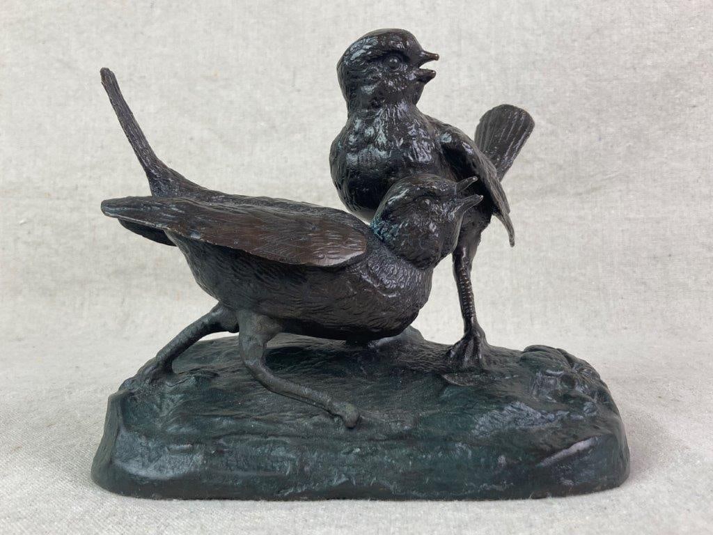 Vintage Bronze Bird Sculpture - 2