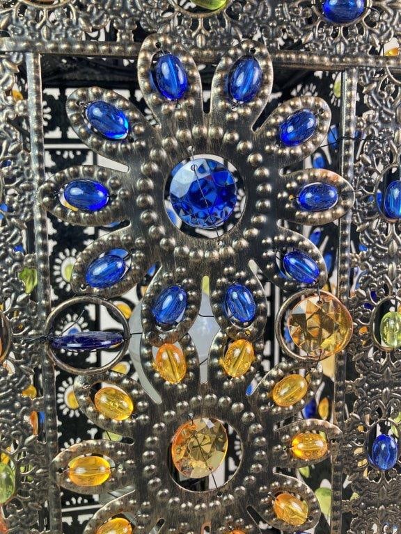 Jeweled Moroccan Brass Table Lamp - 3