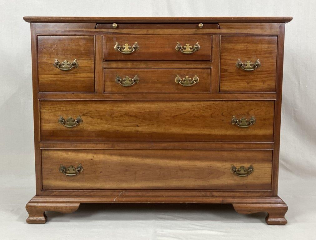 Stickley Cherry Chippendale Style Chest - 3