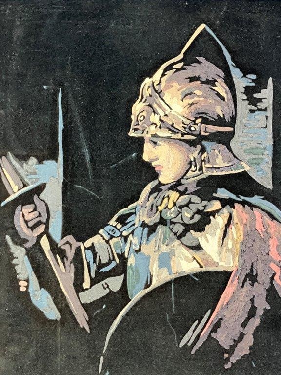 A Man in Armour Velvet Painting after Rembrandt van Rijn - 2