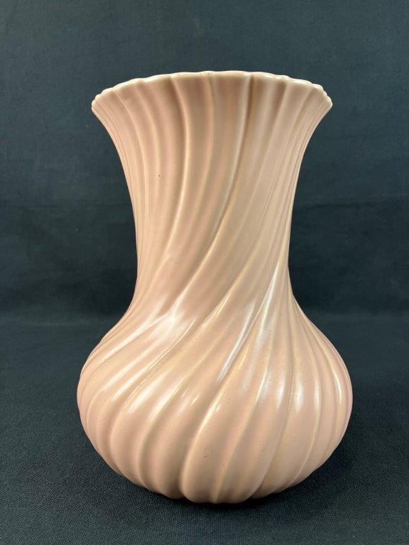 American Art Pottery Swirl Vase - 2